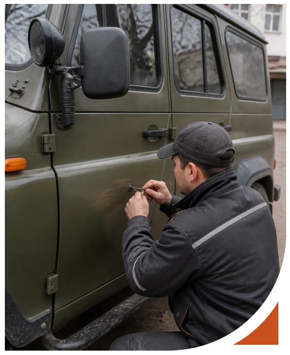 Профессиональное вскрытие автомобиля УАЗ без повреждений в Шумерле